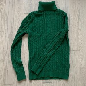 Land's End green turtleneck sweater
